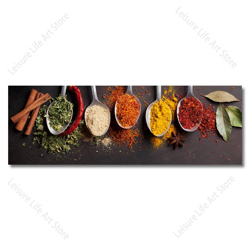 

Красочные травы и специи HD картины холст картины разнообразие специй и трав на кухонном столе настенное искусство декор комнаты без рамки 60x80cm No Framed