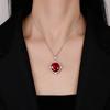 Jewelry Copper Bottom Gold-Plated Simulation Blue Spinel Temperament Retro Pendant Necklace Stone 18 * 20