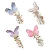 4Pcs Hair Rope Spiral Hair Bands Flower Butterflies Decor Ponytail Holders Bun Braid Elastic Non-slip Hairbands Hair Styling Tools