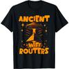 Antike WLAN-Router Lustige Aliens UFO Ägyptische Pyramiden T-Shirt(1)