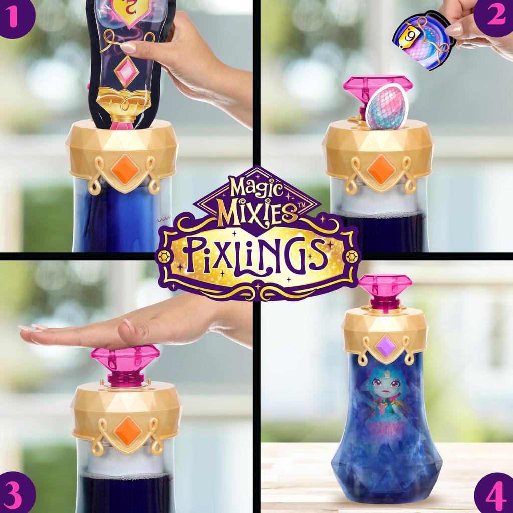 Magic Mixies Pixlings. Amber The Dragon Pixling. Create and Mix A Magic Potion That Magically Reveals A Beautiful 6.5" Pixling Doll Inside A Potion Bo