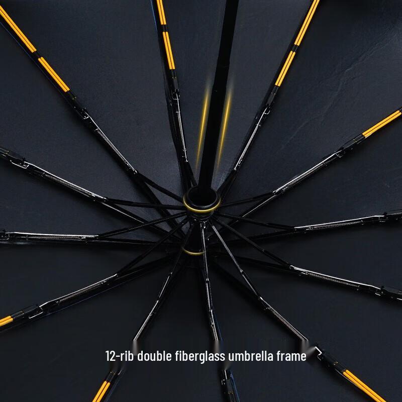 Hongye 24-Rib Automatic Windproof UV Folding Umbrella