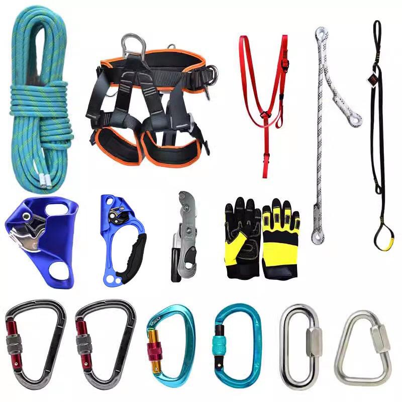 Falcon Outdoor 50m Climbing Safety Rope Rappelling Gear Set 50m