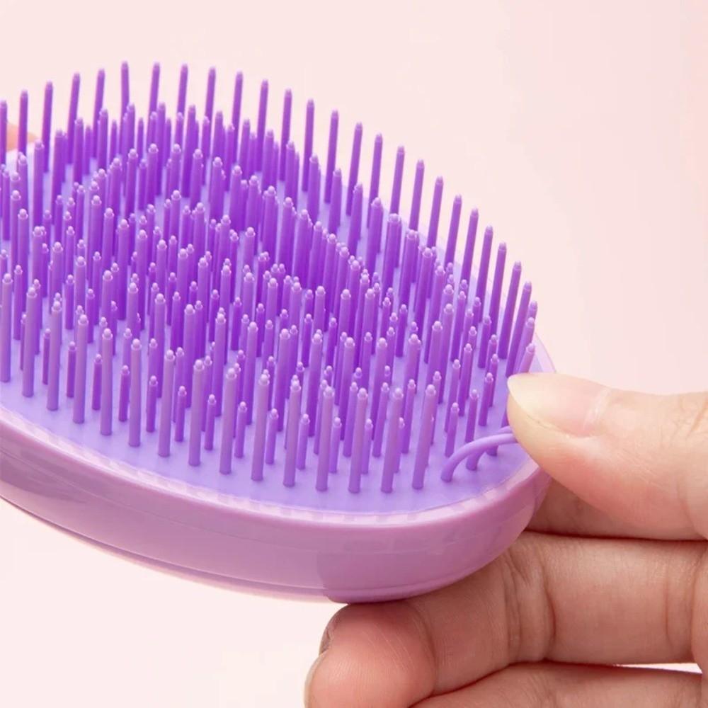 Mini Detangling Hair Brush Oval Scalp Massage Comb Portable Egg Round Hairbrush  Travel