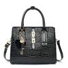Crocodile Pattern Tote Bags with Top Handle Crossbody Purses for Women Handbag and Purse Women's Patent Leather Top-handle Work Shoulder Satchel