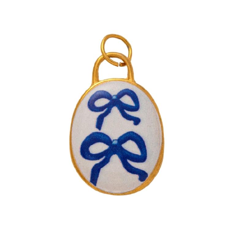 Modern Elliptical Jewelry Component Floral House Print Accessories Stainless Steel Charm for Handmade Enthusiasts