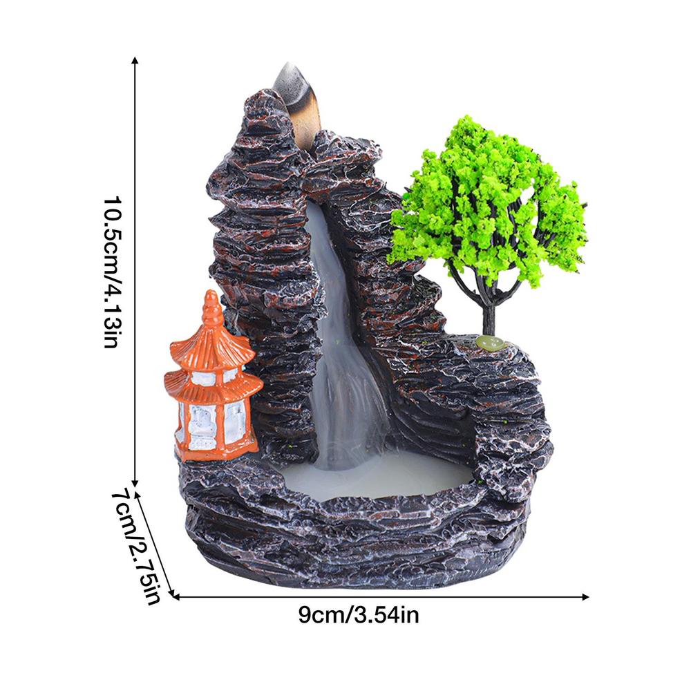 Kegel-Räuchergefäß aus Keramik, Räucherbrunnen, Brennerhalter, Aromatherapie-Ornament für den Innenbereich, Zen-Dekor für die Meditation im Homeoffice