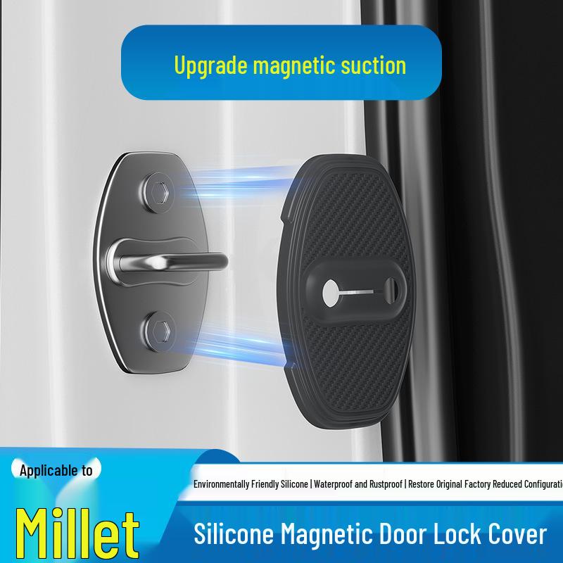 Silicone Magnetic Door Lock Cover for Xiaomi SU7/YU7 - Interior Decoration & Protection