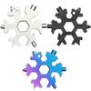 Compact And Durable 18 In 1 Snowflake Multi Tool With Convenient Key Chain Attachment