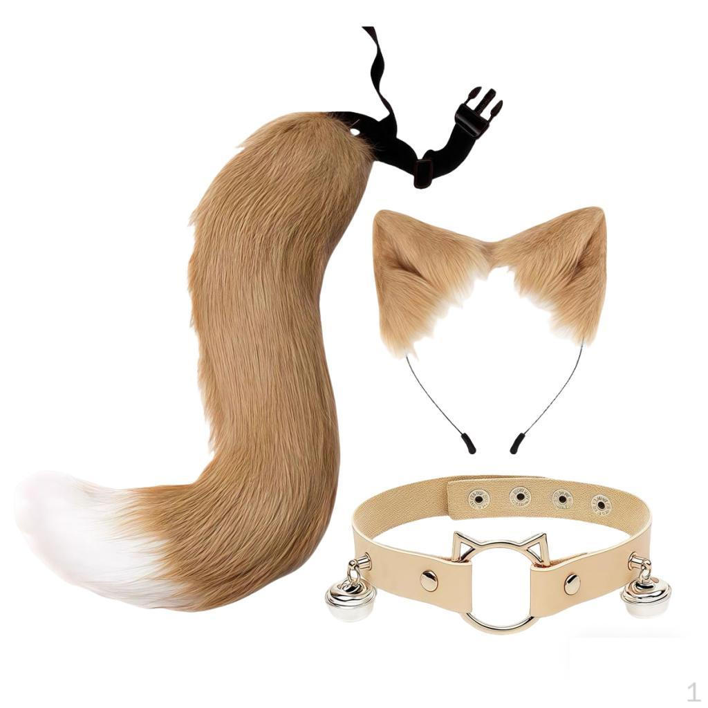 

And Tail Set, Animal Cosplay Costume for Carnival Party Performances Coffee