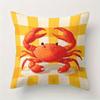 pc Seafood Lobster Crab Print Throw Pillow Cover D DoubleSided Polyester Cushion Case Nautical Beach House Decor Pillow Gi