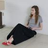 Elssibeui Drawstring Maxi Long Skirt_Black