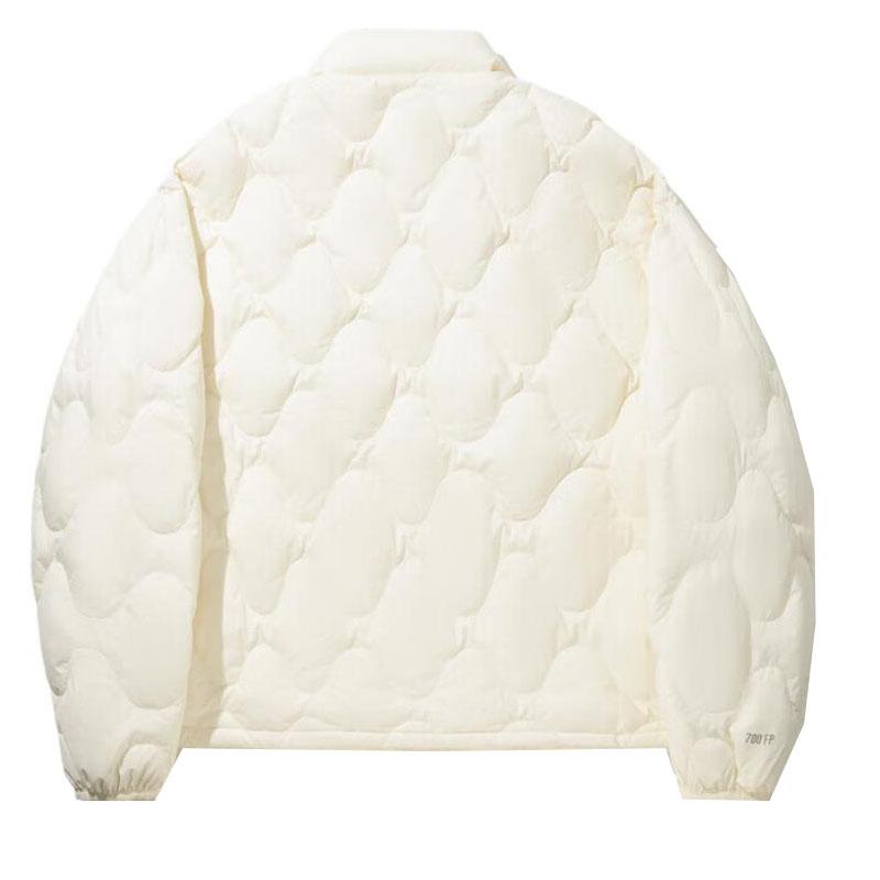 Li Ning Solid Color Zipper Stand Collar Versatile Loose Down Jacket Men Outerwear AYMV537-2