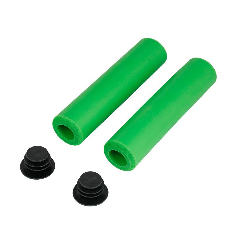 

1 Pair Silicone Anti-Slip Handlebar Grips, Soft Wear-Resistant Cover Support Grip for MTB Mountain Road Bike Cycling Replacement Parts зелёный