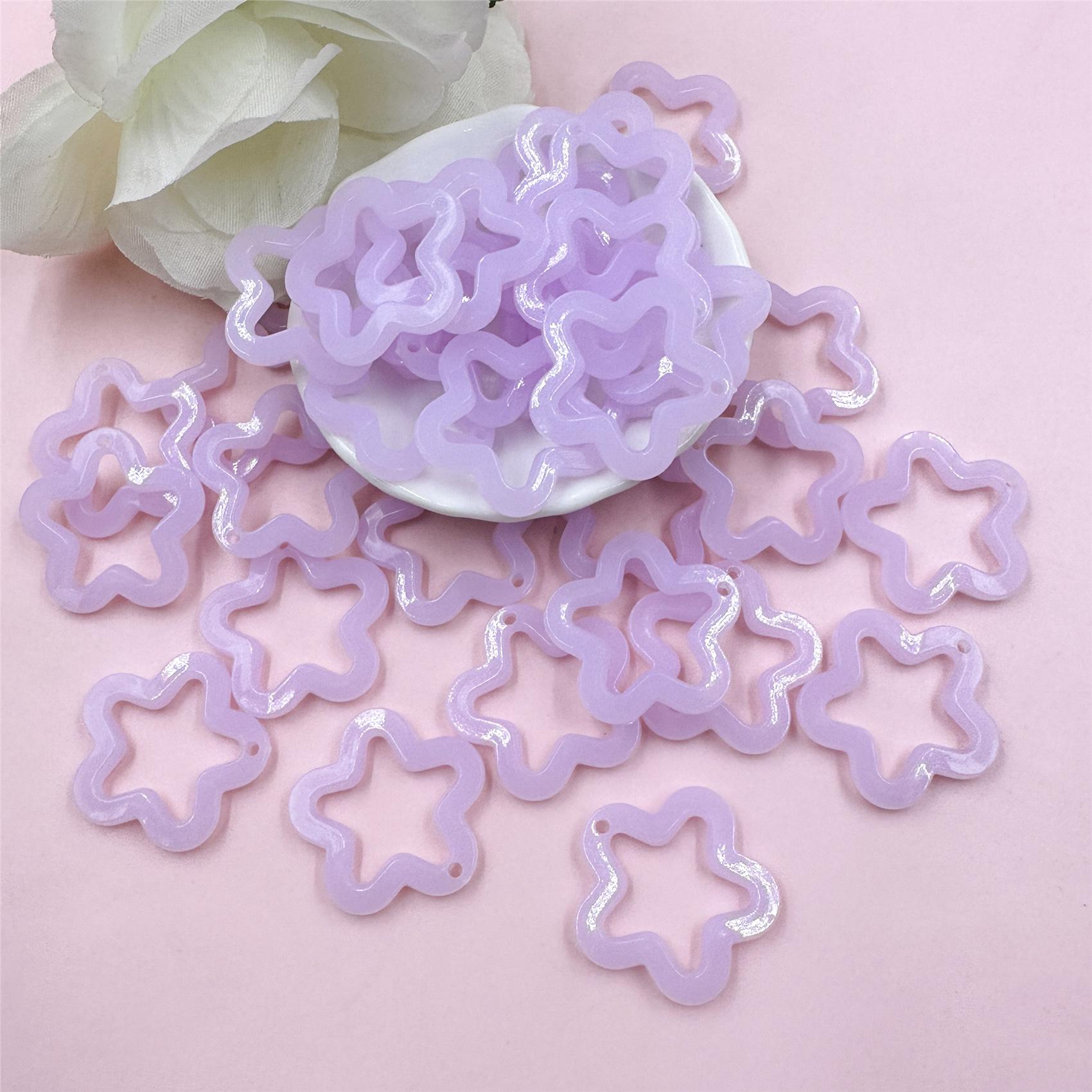 

Свободные бусины полупрозрачные 35 шт. модный акрил 30 мм для изготовления ожерелий, серег, DIY ювелирных аксессуаров, желеобразный цвет, подвеска-звезда, аксессуары