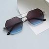 Non-polarized Outdoor Geometric Punk Square Sunglasses Women Men Cool Gradient Sun Glasses for Street Photography