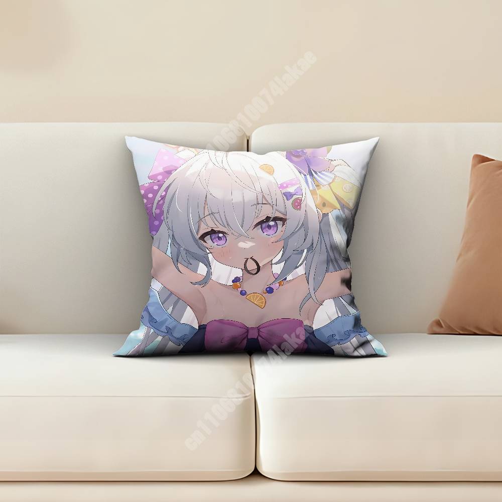Blue Archive Shirasu Azusa Sofa Couch Pillow Cover Cushion Case Home Bedroom Decoration