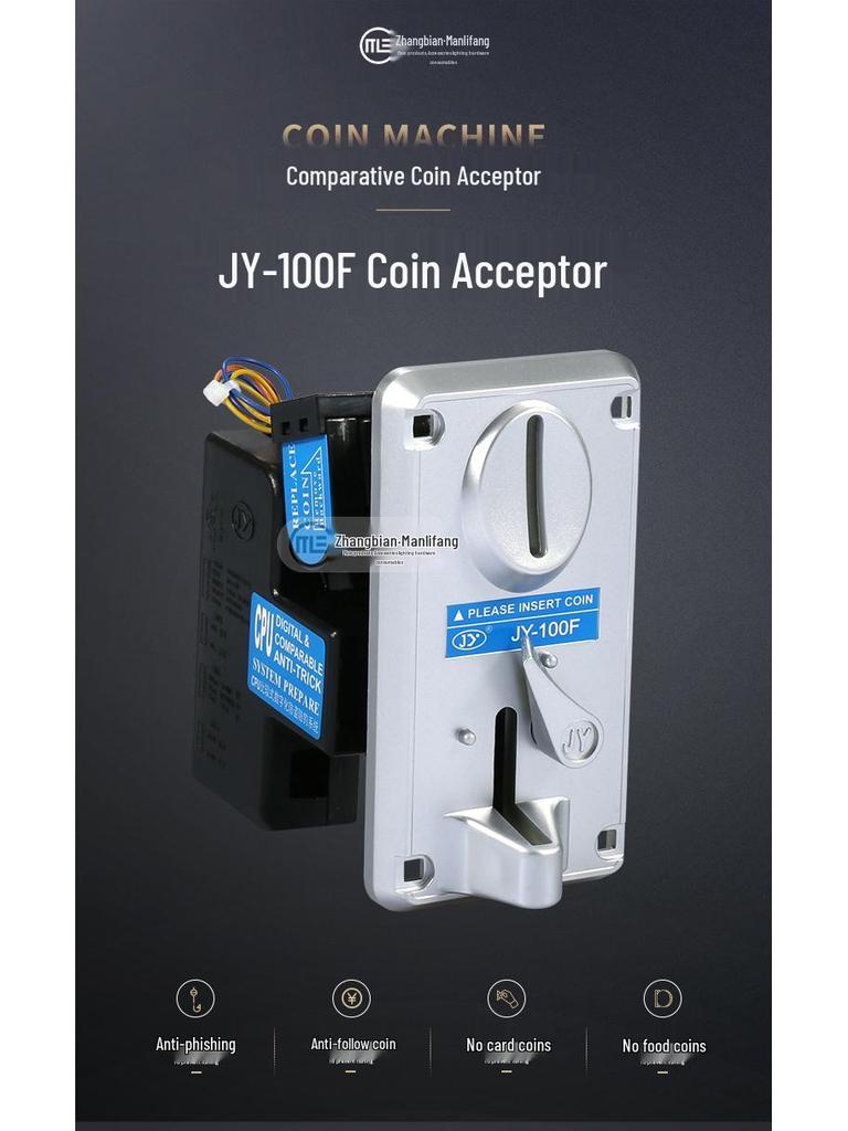 Taiwan JY-100F Coin Acceptor for Claw, Pinball & Token Machines