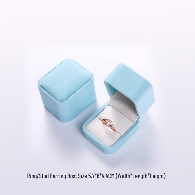Higu Jewelry Gift Set: One-Piece Box with Silver Polishing Cloth, Earrings, Necklace & Ring Compartments, Alcohol Wipes, Ear Plugs, and Mirror.