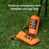 Outdoor Insulated Emergency Tent Waterproof Emergency Life Saving Insulated Tent Includes Life Whistle Ripstop Tentpouch