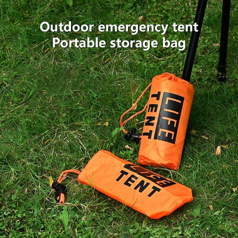 Outdoor Insulated Emergency Tent Waterproof Emergency Life Saving Insulated Tent Includes Life Whistle Ripstop Tentpouch