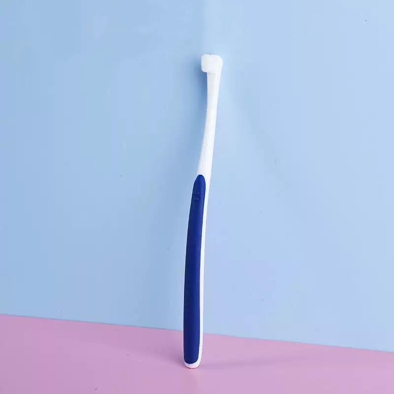 Pet Small Head Soft Toothbrush for Fresh Breath Oral Care синий