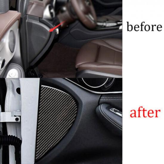 Real Carbon Fiber Dashboard Both Sides Panel Trim For Benz GLC X253 2016- 2X