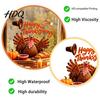 Harvest Festival Window Art Autumn Thanksgiving Turkey Static Sticker Decorative Removable PVC Decals Easy Apply Paster Theme Wall Clings for Indoor