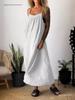 2026 Summer Casual Cotton Linen Strap Dress