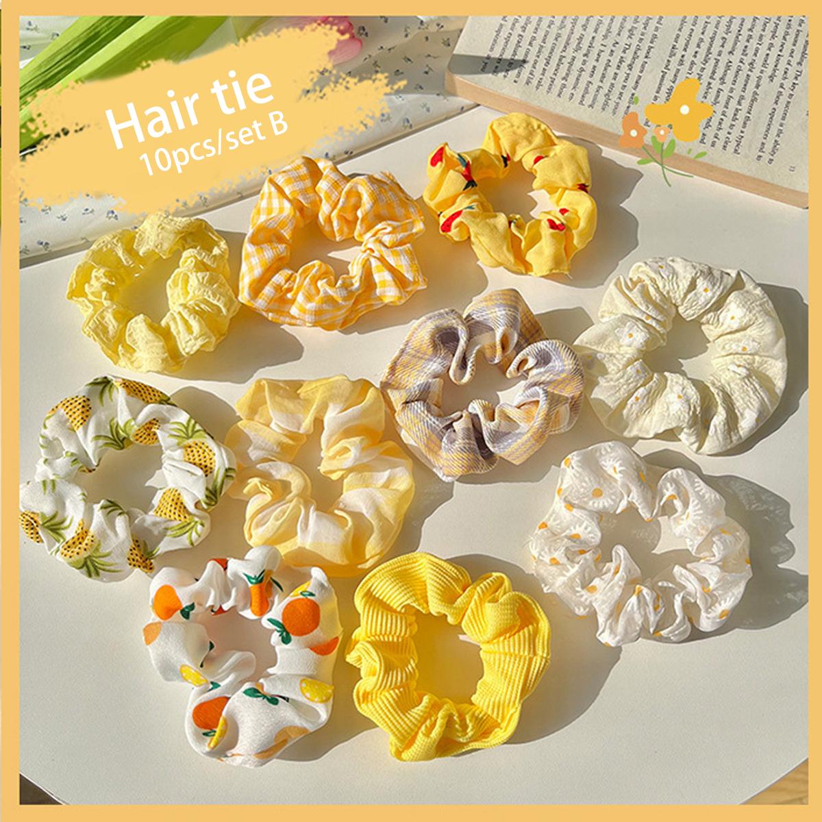 

10 ШТ./КОМПЛ. Кольцо для волос «Большой кишечник» в корейском стиле, высококачественная резинка для волос для женщин, простой темперамент, толстая резинка для волос, головной убор