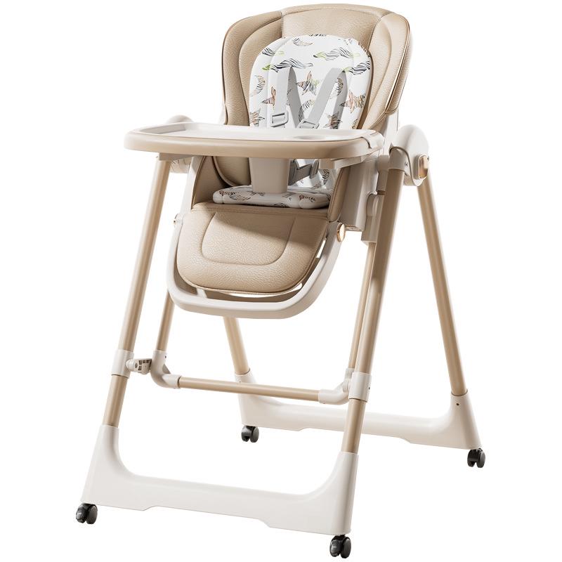 Compact Multi-Functional Baby High Chair: Recline, Fold, and Rock - Portable 2-in-1 Eating and Relaxing Chair for Infants