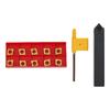 5/8 Lathe Turning Tool Holder 16mm SCMCN1616H09-80 + 10PC Carbide Insert CCMT09 Alloy Steel Bracket Insert Kit Right Hand