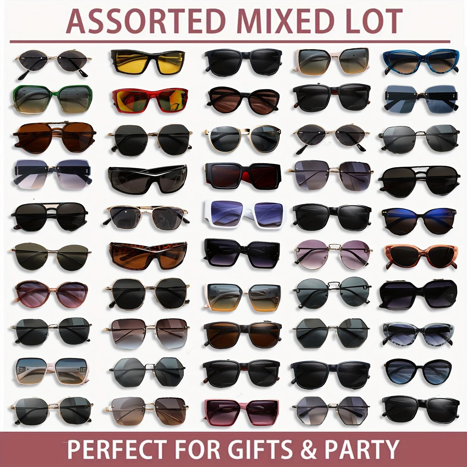 

Неполяризованные 5 шт. Случайно выбранных модных солнцезащитных очков для женщин и мужчин, поликарбонатные линзы, идеальные подарки для вечеринок и праздников 5pcs random