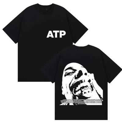 Camiseta con Portada de Álbum de Gira de Rapper NSQK ATP FM RADIO, Un Regalo para Fans Masculinos y Femeninos Verano 2025 Camiseta Impresa 100% Algodón Puro