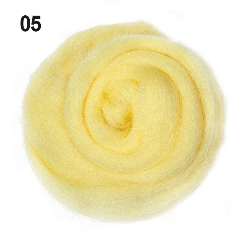 38 Colors Felt Craft Felting Wool Fiber Felt Fabric Felting Pack DIY Handmade Toys 5g/10g/20g/50g