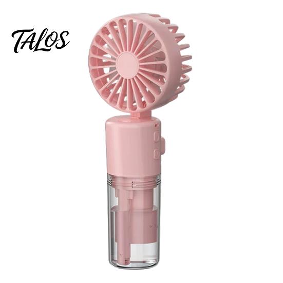 Talos Portable Handheld Misting Fan, 4 Speed Rechargeable Personal Mist Small Summer Cooling Fan with Water Spray for Travel Home Office