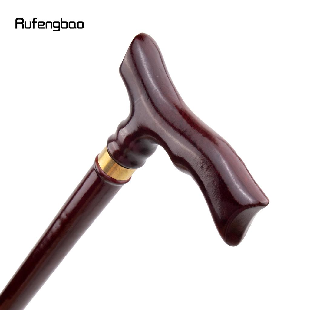 Red Wooden Single Joint Fashion Walking Stick Decorative Cospaly Party Walking Cane Halloween Mace Crutch  Wand Crosier 93cm