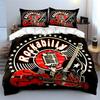 Rockabilly Music Retro Design Bedding Duvet Cover Set Duvet Cover Pillowcases  (1*Duvet Cover 2*Pillowcases, without duvet insert)