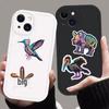 50PCS Cartoon Animal & Rainbow Skeleton Stickers for Laptops, Journals, and Water Bottles