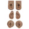 3 Pairs Silicone Ear Model Soft Flexible Simulation Human Ear Model for Piercing Practice Jewelry Display