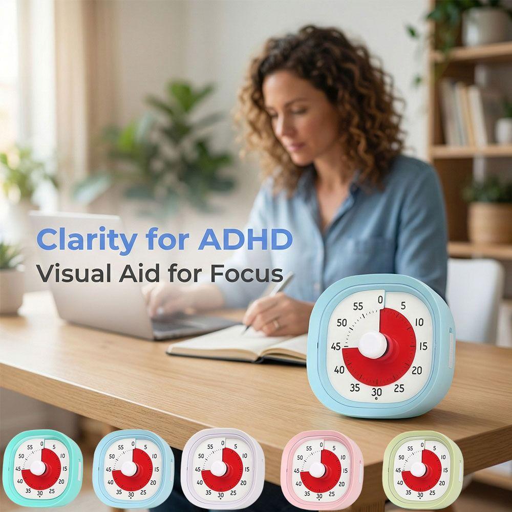 60-Minute Kitchen Countdown Reminder Time Management Alarm Clock Visual  Timer  for Kitchen Cooking