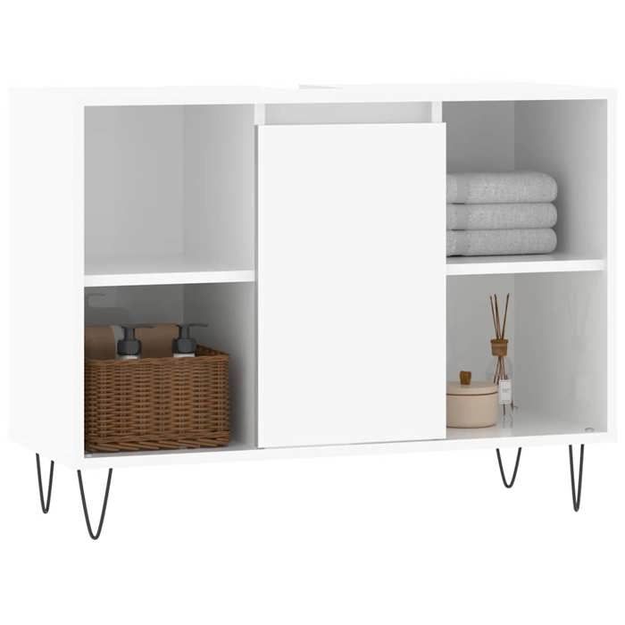 VidaXL Armoire de salle de bain blanc brillant 80x33x60 cm 831630