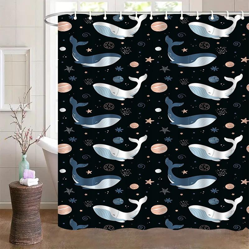 Peony Flowers Are Blooming.Washable Dirt-Resistant Shower Curtain Shower Head Waterproof Polyester Bath Curtain For Home Decor
