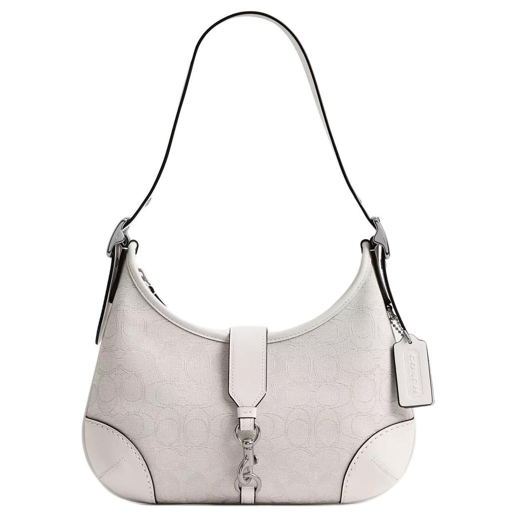 Coach Hamptons 26 Handbag With Silver Metal Accents Recycled Polyester Women Handbags White CBF16-LHY27