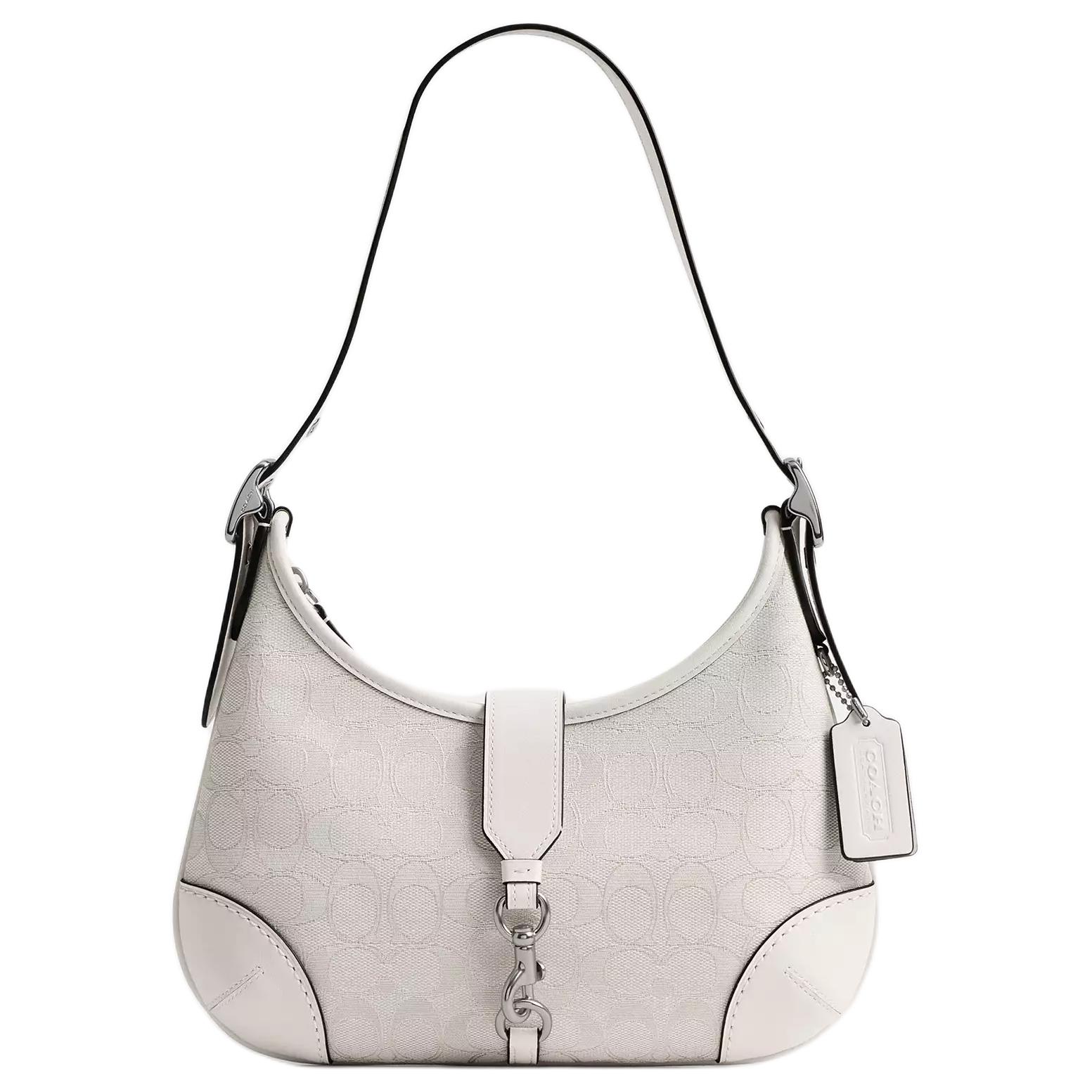 

Coach Hamptons 26 Handbag With Silver Metal Accents Recycled Polyester Women Handbags White CBF16-LHY27 Basic Set (Bag+Dust Bag)