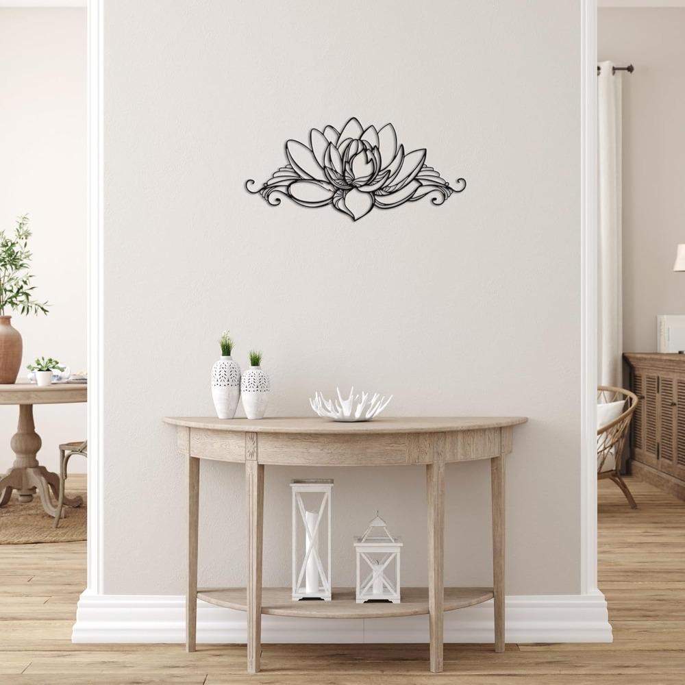 Metal Lotus Wall Art Mandala Home Decor Spiritual Flower Sculpture Yoga Meditation Gift