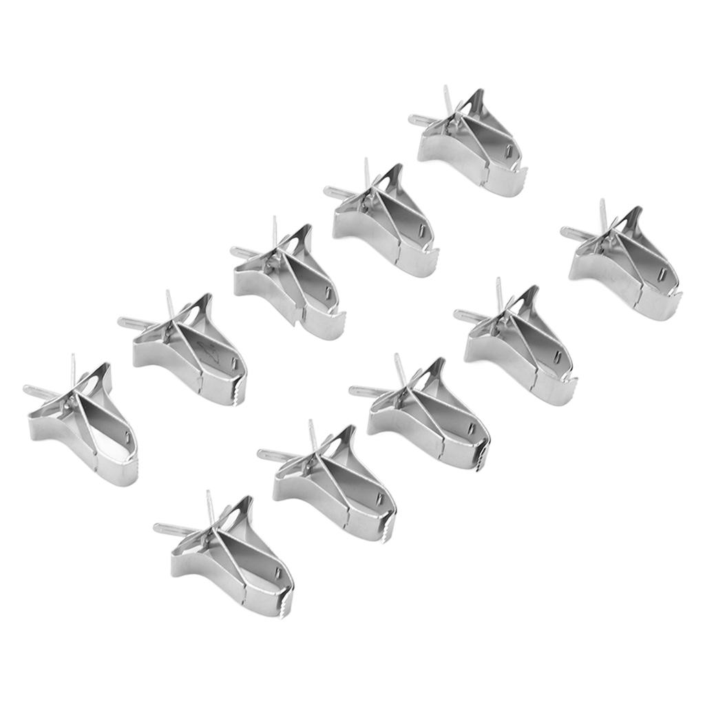 10 Stück Papagei Obst Gemüse Clips Edelstahl Papagei Obst Gemüse Futterclips für Papagei