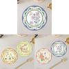 Floral Rubber Coaster Set With Thick Nonslip Material For Home Dining Decor
