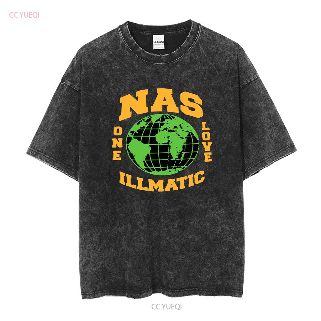 Limited Nas Illmatic Retro Hip Hop Streetwear Heavy Cotton T Shirt long or short sleeves vintage Washed Breathable Versatile