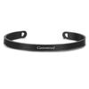 Coordinate Engraved Text Heart Hole Cuff Bangle Personalized Bar Necklace Stainless Steel Bracelet Men Women Gif